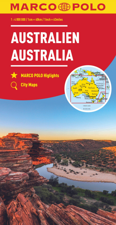 Nyomtatványok MARCO POLO Kontinentalkarte Australien 1:4 Mio. 