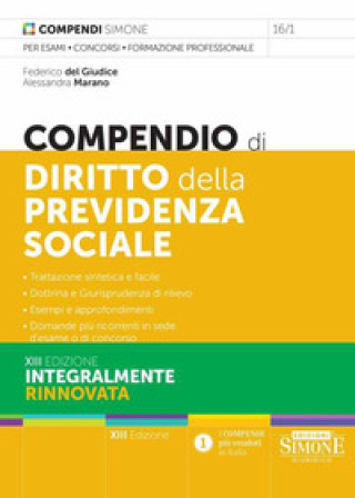 Kniha Compendio di diritto della previdenza sociale Federico Del Giudice
