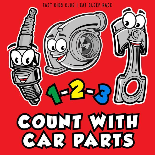 Kniha 1-2-3 Count with Car Parts 