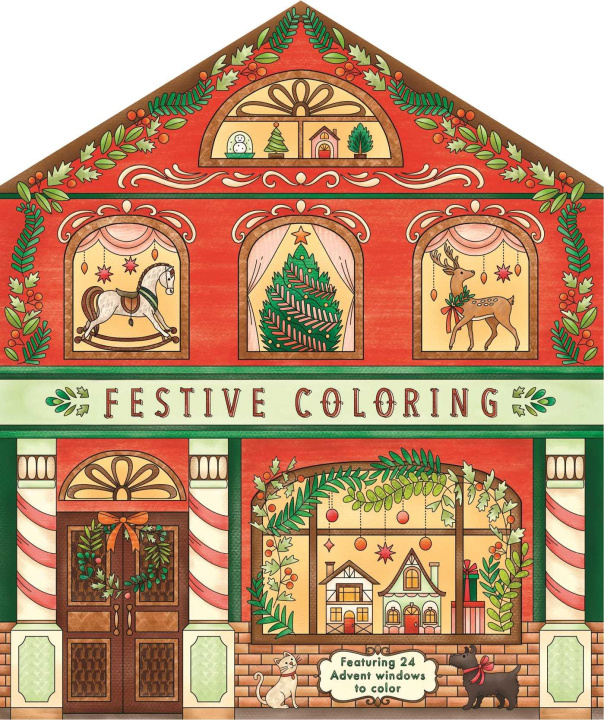 Βιβλίο Festive Coloring: Featuring 24 Holiday Storefronts to Color Pimlada Phuapradit