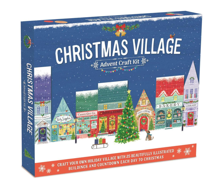 Carte Christmas Village Advent Craft Kit: With 25 Beautifully Illustrated Buildings, 10-15 Minute Daily Assembly Joanne Cave