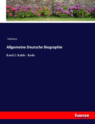 Knjiga Allgemeine Deutsche Biographie 