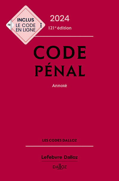 Könyv Code pénal 2024, annoté. 121e éd. Yves Mayaud