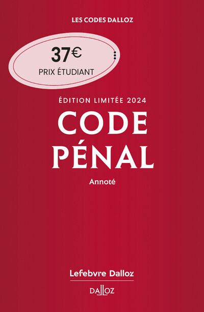 Carte Code pénal 2024 annoté. Édition limitée. 121e éd. Yves Mayaud