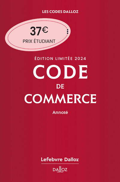 Kniha Code de commerce 2024 annoté. Édition limitée. 119e éd. Nicolas Rontchevsky