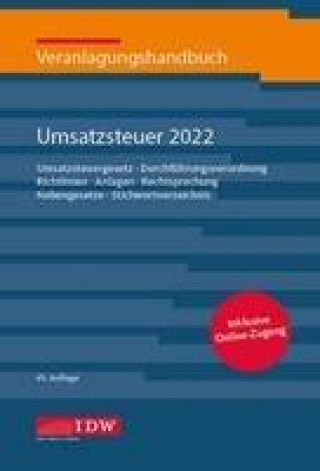 Könyv Veranlagungshandb. Umsatzsteuer 2022 