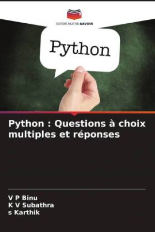 Knjiga Python : Questions ? choix multiples et réponses K V Subathra