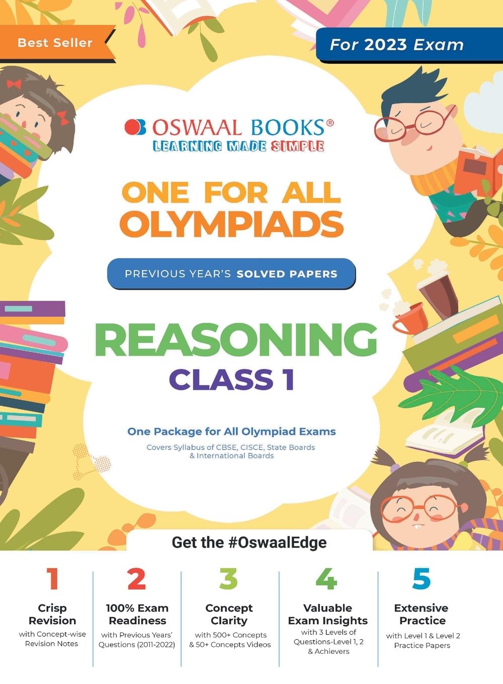 Carte Oswaal One For All Olympiad Previous Years' Solved Papers, Class-1 Reasoning Book (For 2023 Exam) 