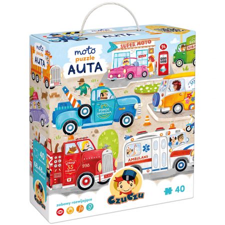 Βιβλίο CzuCzu. Moto puzzle. Auta 40 el. 3+ 