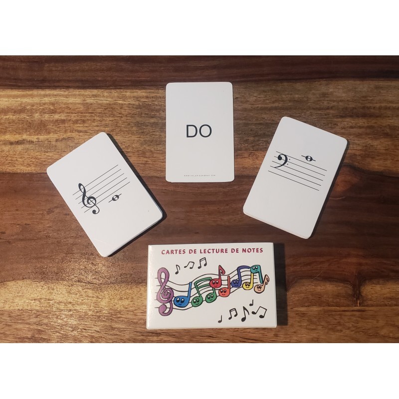 Tiskani izdelki Jeu de cartes de lecture de notes clé de sol clé de fa Sabbah