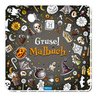 Hra/Hračka Trötsch Malbuch Stickermalbuch Gruselmalbuch mit Stickern Halloween Trötsch Verlag
