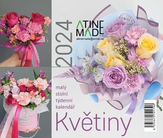 Carte Kalendář 2024 Květiny, stolní, týdenní, 150 X 130 mm 