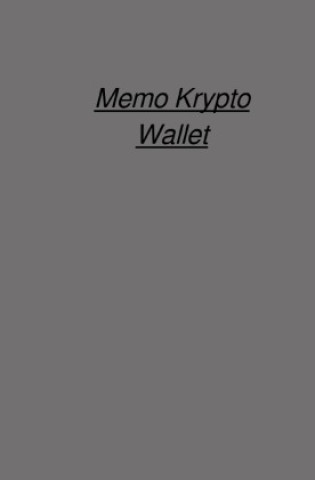 Kniha Memo Krypto Wallet Peter Falk