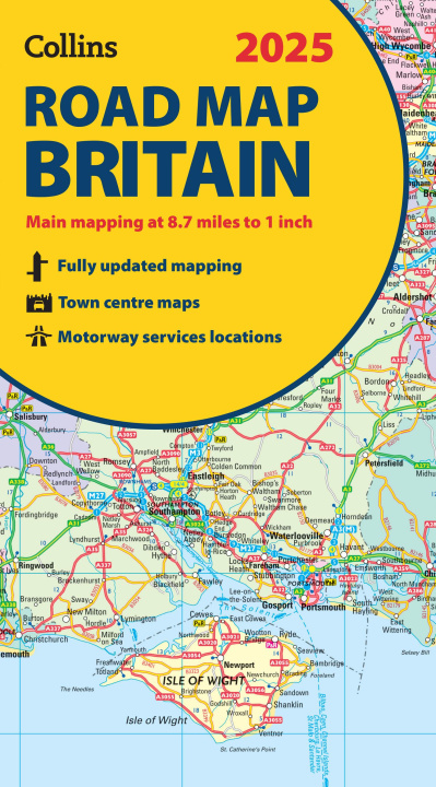 Nyomtatványok 2025 Collins Road Map of Britain Collins Maps
