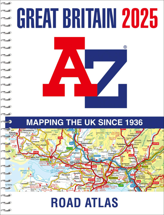 Kniha Great Britain A-Z Road Atlas 2025 (A4 Spiral) A-Z maps