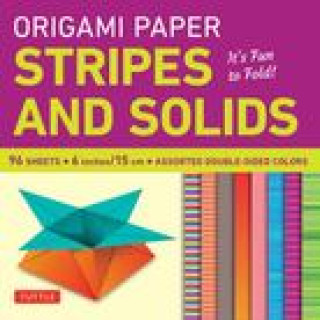 Calendar / Agendă Origami Paper - Stripes and Solids 6" - 96 Sheets 