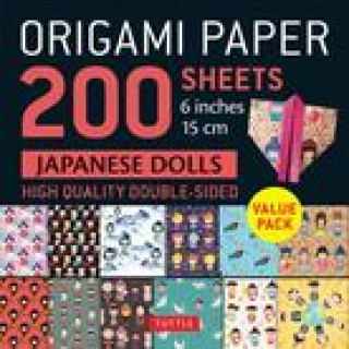 Calendar / Agendă Origami Paper 200 sheets Japanese Dolls 6" (15 cm) 
