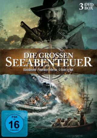 Video Die grossen Seeabenteuer - Blackbeard, Poseidon Inferno, U-Boot in Not, 3 DVD Kevin Connor