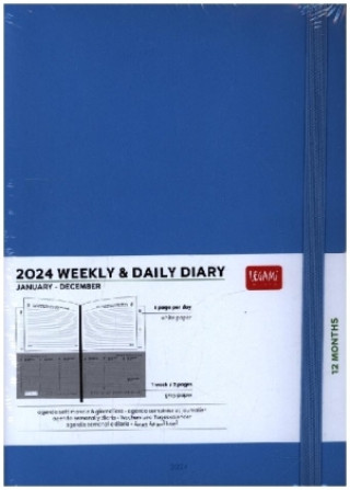 Knjiga Wochen- Und Tageskalend. Large - 2024 - Large Weekly And Daily - Blue 