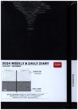Kniha Wochen- Und Tageskalend. Large - 2024 - Large Weekly And Daily - Black 