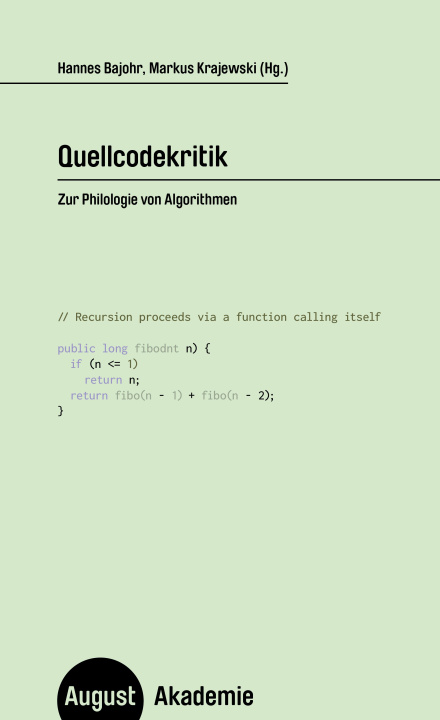 Kniha Quellcodekritik Markus Krajewski
