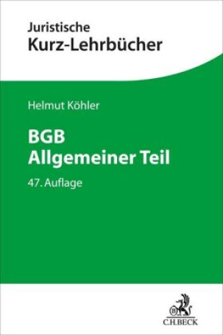 Kniha BGB Allgemeiner Teil Helmut Köhler