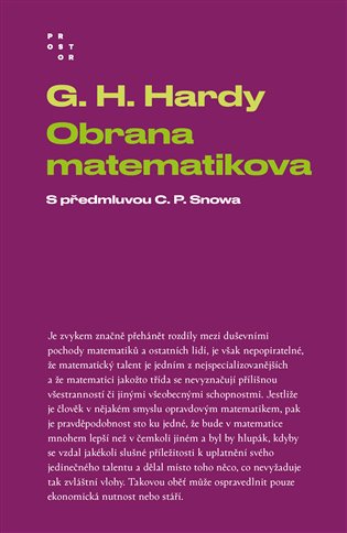 Könyv Obrana matematikova G. H. Hardy