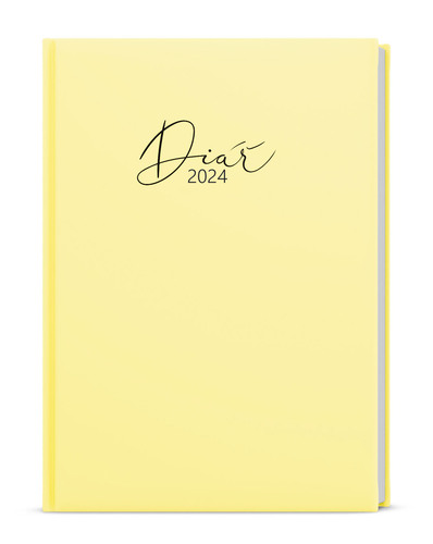 Kalendář/Diář Denní diář 2024 David Lamino Pastel A5 žlutý 