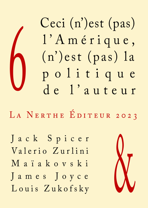 Kniha Ceci (n’)est (pas) l’Amérique, (n’)est (pas) la politique de l’auteur 6 Jack Spicer