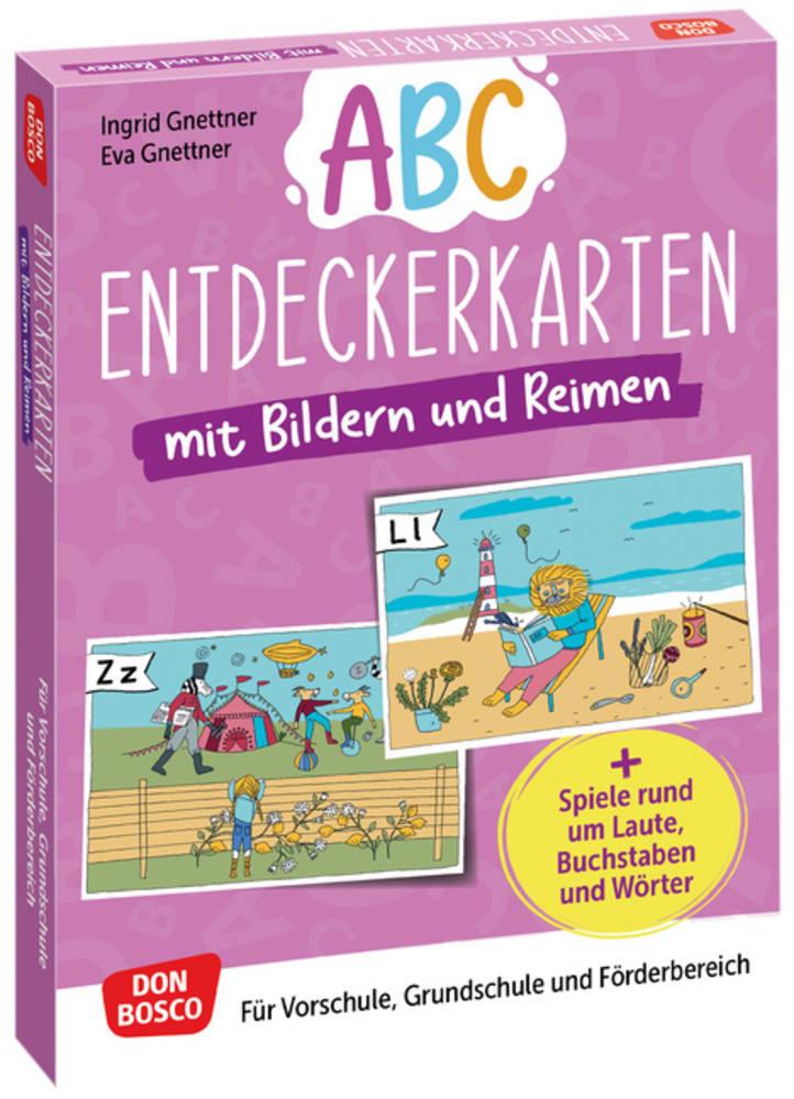 Gra/Zabawka Abc-Entdeckerkarten mit Bildern und Reimen Ingrid Gnettner