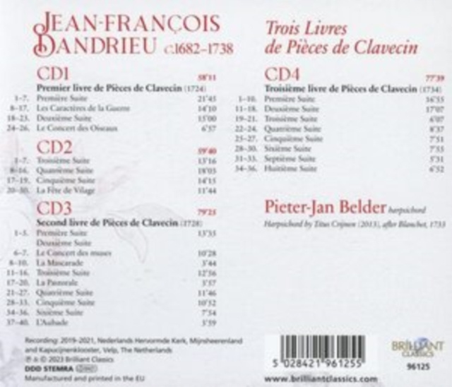Аудио Dandrieu:Trois Livres de Pieces de Clavecin 