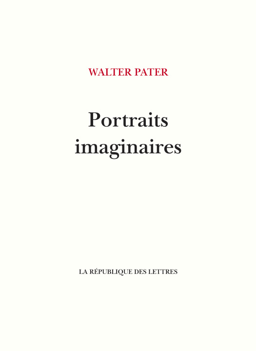 Kniha Portraits imaginaires Walter Pater