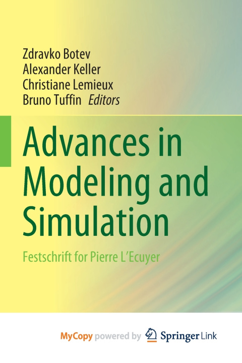 Knjiga Advances in Modeling and Simulation Zdravko Botev