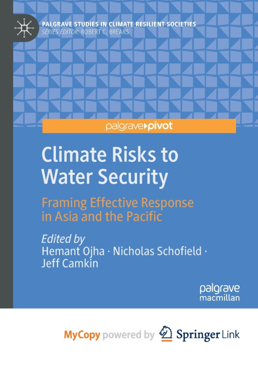Kniha Climate Risks to Water Security Hemant Ojha