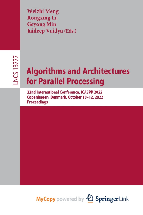 Buch Algorithms and Architectures for Parallel Processing Weizhi Meng