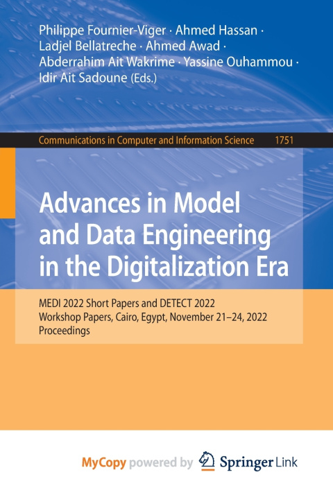 Boek Advances in Model and Data Engineering in the Digitalization Era Philippe Fournier-Viger