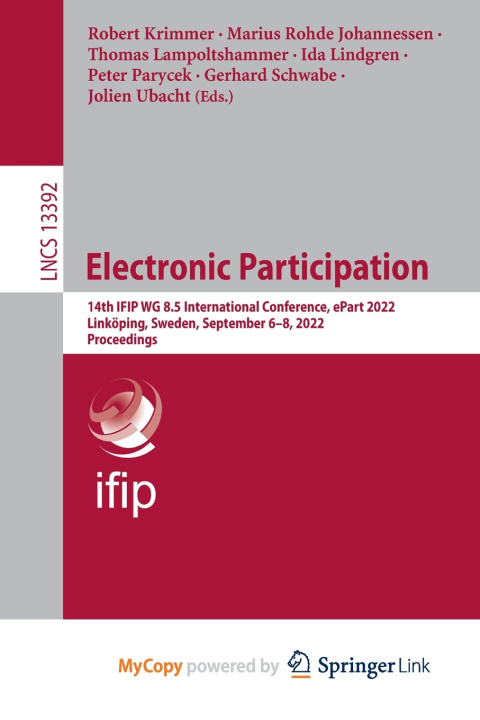 Buch Electronic Participation Robert Krimmer