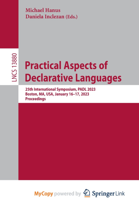 Boek Practical Aspects of Declarative Languages Michael Hanus