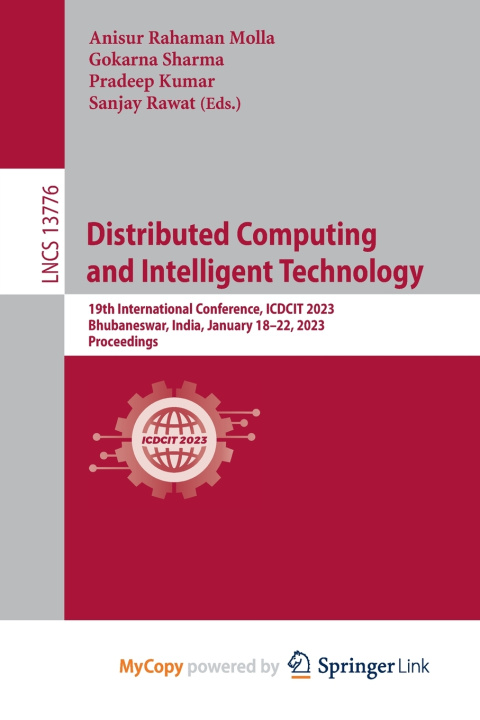 Knjiga Distributed Computing and Intelligent Technology Anisur Rahaman Molla