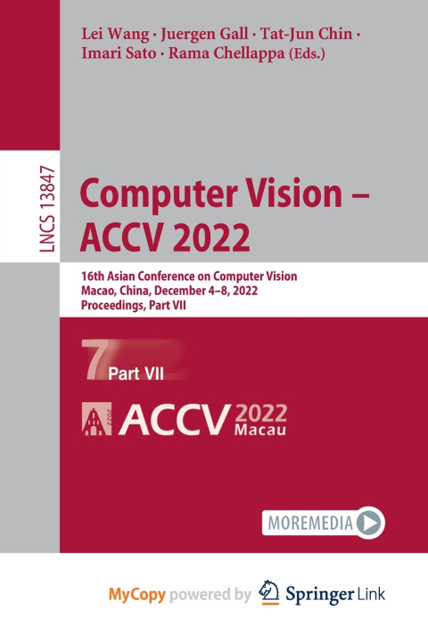 Knjiga Computer Vision - ACCV 2022 Lei Wang