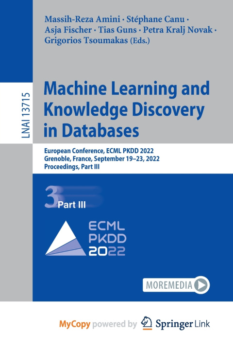 Knjiga Machine Learning and Knowledge Discovery in Databases Massih-Reza Amini