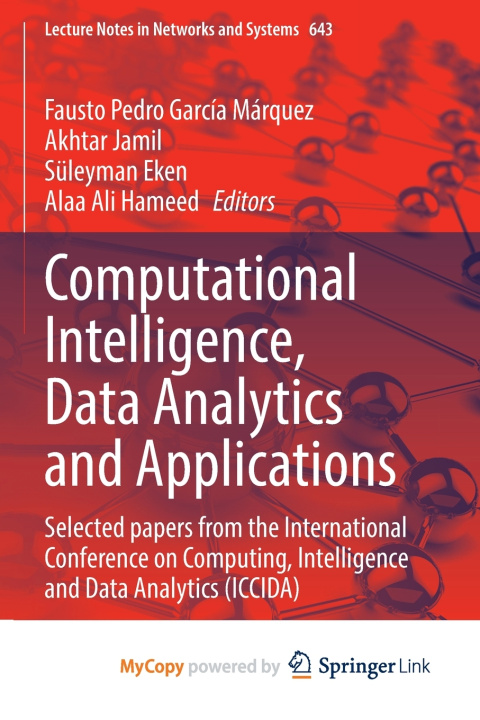 Knjiga Computational Intelligence, Data Analytics and Applications Fausto Pedro García Márquez