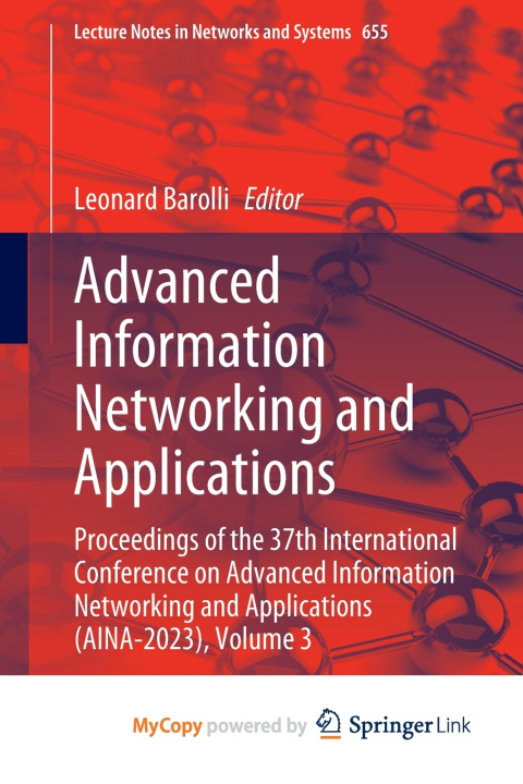 Knjiga Advanced Information Networking and Applications Leonard Barolli