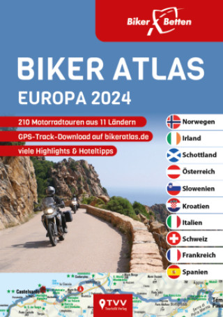 Книга Biker Atlas EUROPA 2024 Bikerbetten - TVV Touristik Verlag GmbH