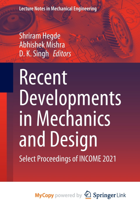 Kniha Recent Developments in Mechanics and Design Shriram Hegde