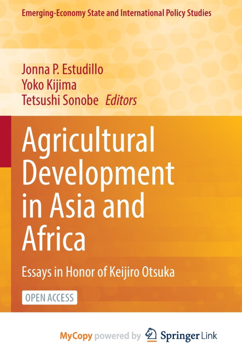 Knjiga Agricultural Development in Asia and Africa Jonna P. Estudillo