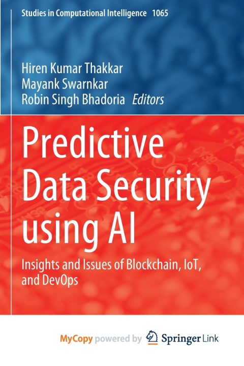 Knjiga Predictive Data Security using AI Hiren Kumar Thakkar