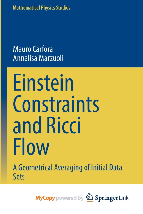 Knjiga Einstein Constraints and Ricci Flow Carfora Mauro Carfora