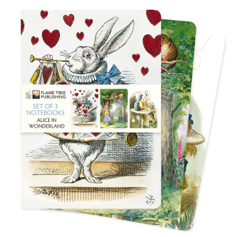 Calendar/Diary Alice in Wonderland Set of 3 Standard Notebooks 