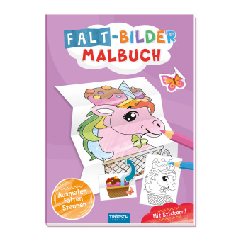 Book Trötsch Malbuch Faltbilder-Malbuch Einhorn 